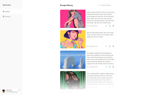 image to prompt screenshot