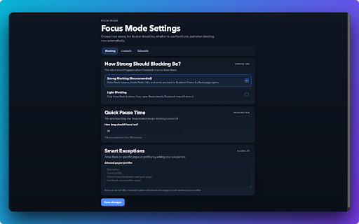 Marketplace Focus — Facebook Reels Blocker screenshot