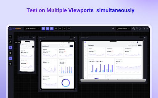 Responsive Website Testing Toolkit - Multiple Viewport Simulator screenshot