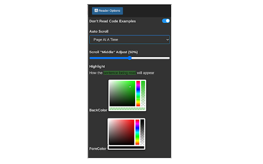 Web Page Reader TTS Text To Speech screenshot