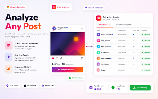 IG Export Pro - Instagram Follower & Following Export Tool screenshot