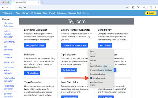 Download Button screenshot