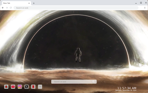 Black Hole Astronaut Live Wallpaper screenshot