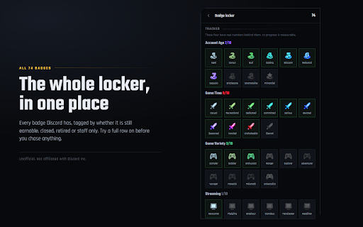 Badge Previewer for Discord screenshot
