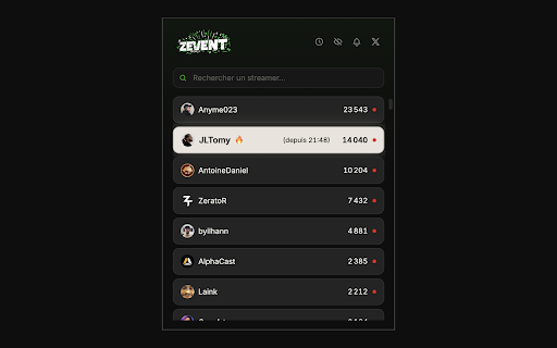 ZEvent Alert screenshot