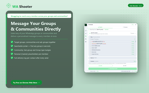 WA Shooter - Personalized WhatsApp Messaging screenshot