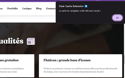 Clear Cache Extension 🔄 screenshot