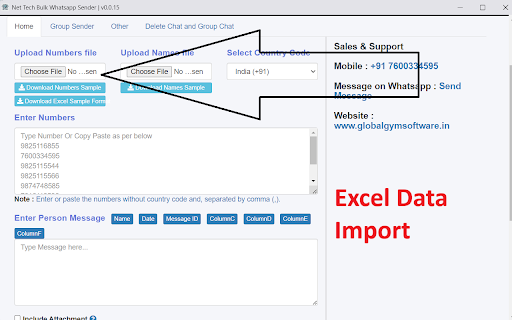 Global Tech Mass Message Sender screenshot