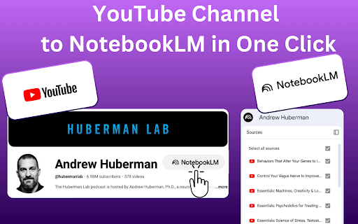YouTube to NotebookLM screenshot