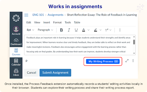 Process Feedback for Word Online, Canvas, and More (beta) screenshot