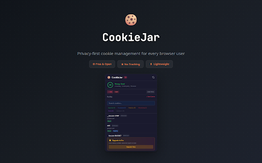 Cookie Editor with CHIPS / Partitioned Cookie Support — CookieJar screenshot