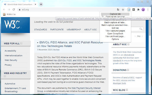 WebScrapBook screenshot