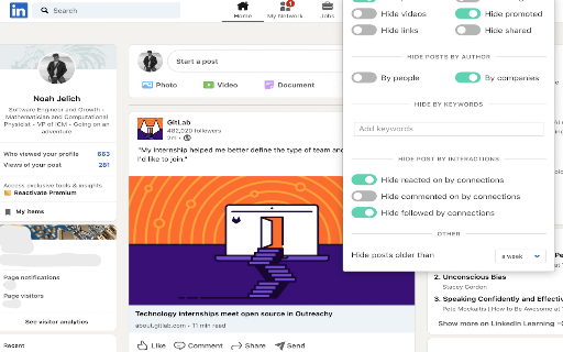 LinkOff - Filter and Customizer for LinkedIn™ screenshot
