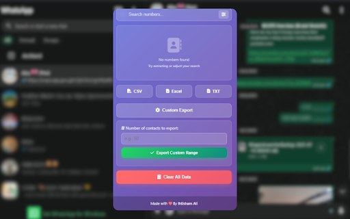 WA Group Number Extractor screenshot