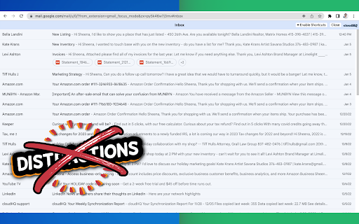 Gmail Inbox Zero by cloudHQ screenshot