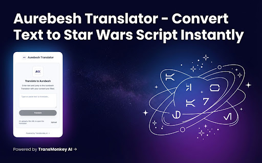 Aurebesh Translator screenshot