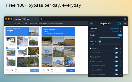 NopeCHA: CAPTCHA Solver screenshot