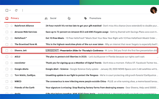 Formatted Email Subject Lines by cloudHQ screenshot