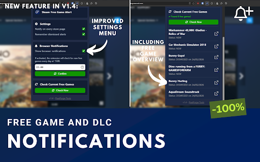 Steam Free Game Alert screenshot