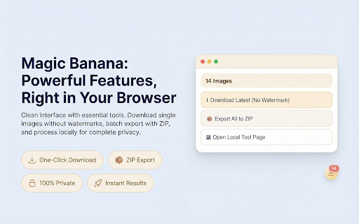 Magic Banana: Gemini Watermark Remover & ZIP Downloader screenshot