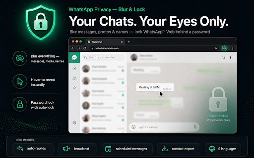 WhatsApp Privacy - Blur & Lock screenshot