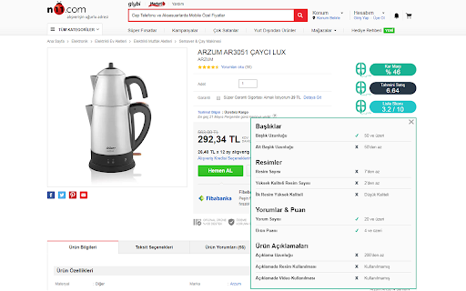 Emparator E-ticaret Ürün Analiz Programı screenshot