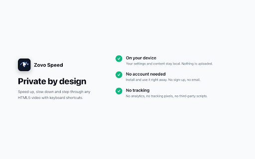 Zovo Speed - Video Speed Controller screenshot