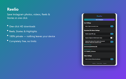 Reelio - Photo & Video Downloader screenshot
