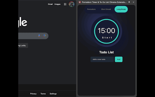 Pomodoro Timer & To-Do List Chrome Extension – Boost Focus & Productivity screenshot