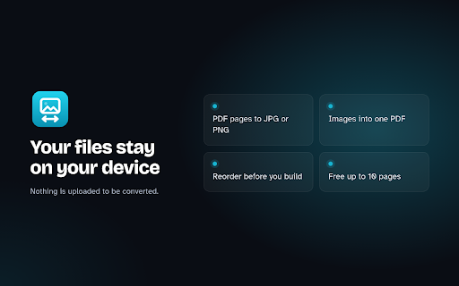 PDF to JPG — Image to PDF, No Upload | PixFit screenshot