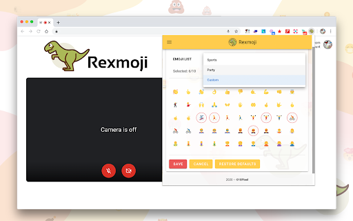 Rexmoji screenshot
