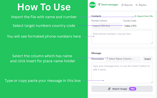 Free Bulk WhatsApp Sender & Contact Exporter screenshot