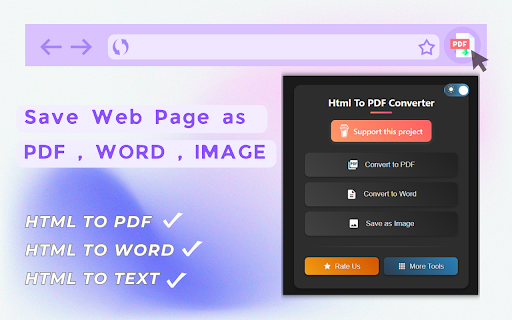 Web2PDF - HTML to PDF Converter screenshot