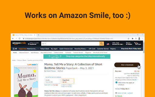 Amazon to Goodreads Navigator screenshot