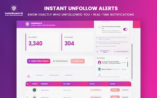 InstaGuard AI for Instagram - Smart Unfollow Manager screenshot