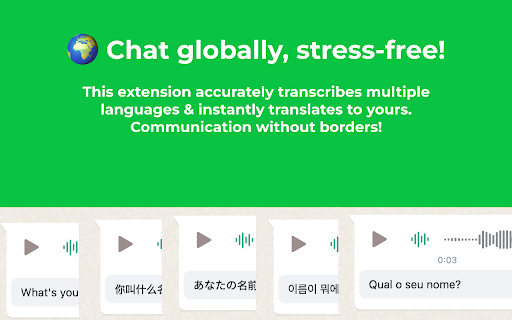 WhatsApp Voice to Text and Translate - ExtBoost screenshot