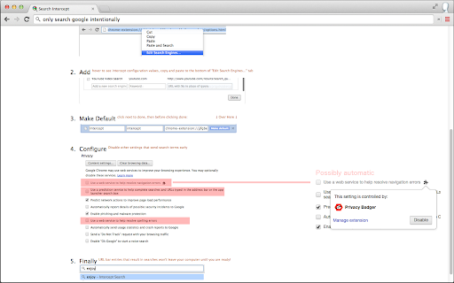 Search Intercept screenshot