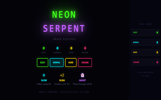 Neon Serpent — Snake Evolved screenshot