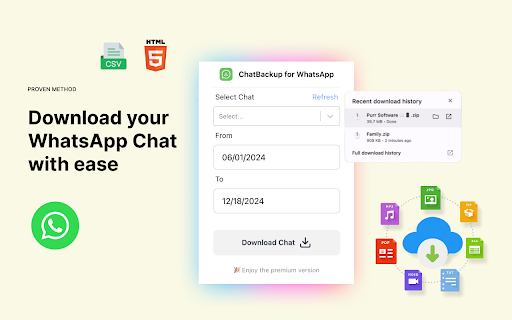 ChatBackup for WhatsApp - Download WhatsApp chat history from PC screenshot