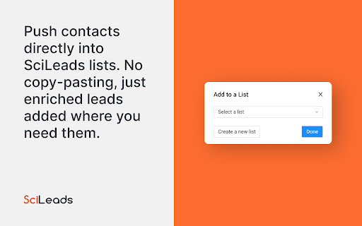 SciLeads Agent screenshot
