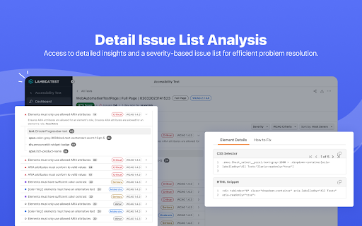 TestMu AI Accessibility DevTools screenshot