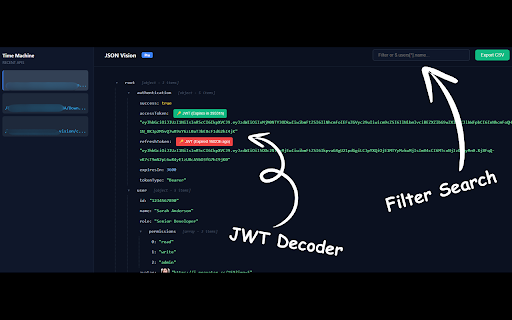 JSON Pretty Pro - JWT decoding,Time Machine,API diff tool,Tree View screenshot
