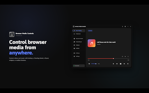 Browser Media Controls screenshot