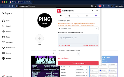 IG Auto Like - Instagram Auto Like Tool screenshot