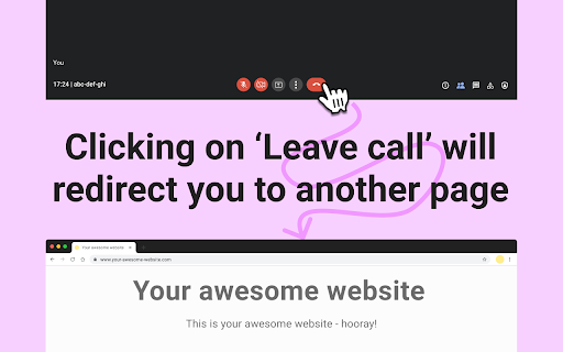 Google Meet Exit Page screenshot