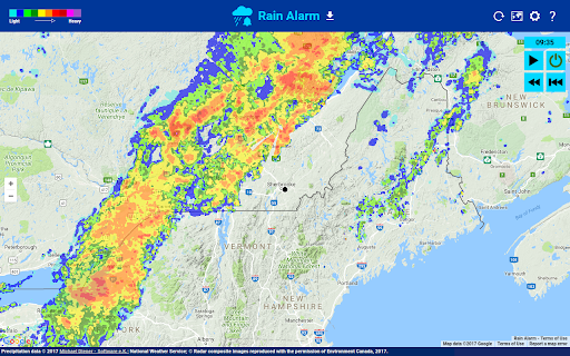 Rain Alarm Extension screenshot