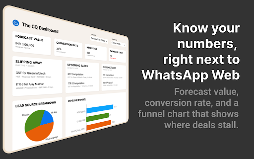 CRM for WhatsApp Business with AI Agents - The Chat Quotient screenshot