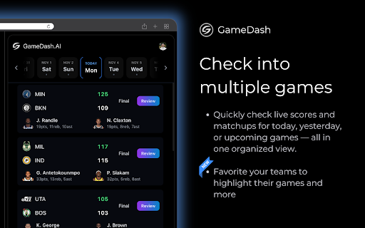 Live NBA Scores & Stats - GameDash screenshot