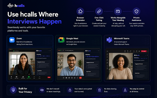 hCalls - Real-Time AI Interview Assistant & Copilot screenshot