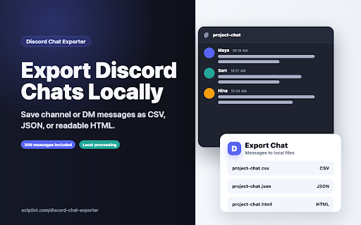 Discord Chat Exporter - Export & Backup screenshot